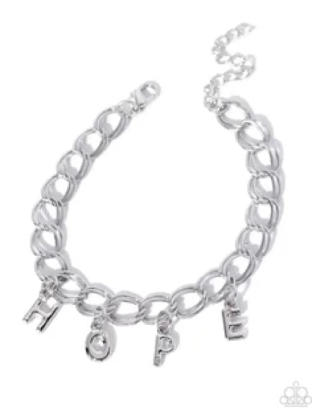 Silver Letter Charm Chain Bracelet - Women Jewelry